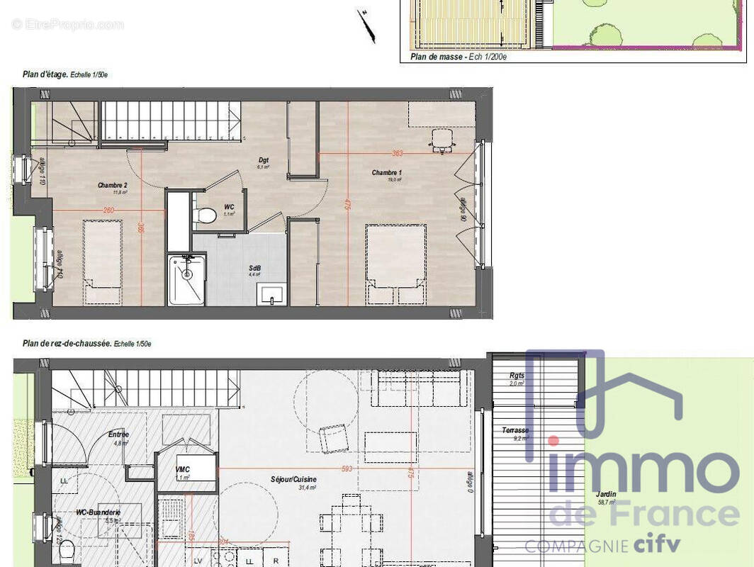 Appartement à SAINT-BONNET-LES-OULES