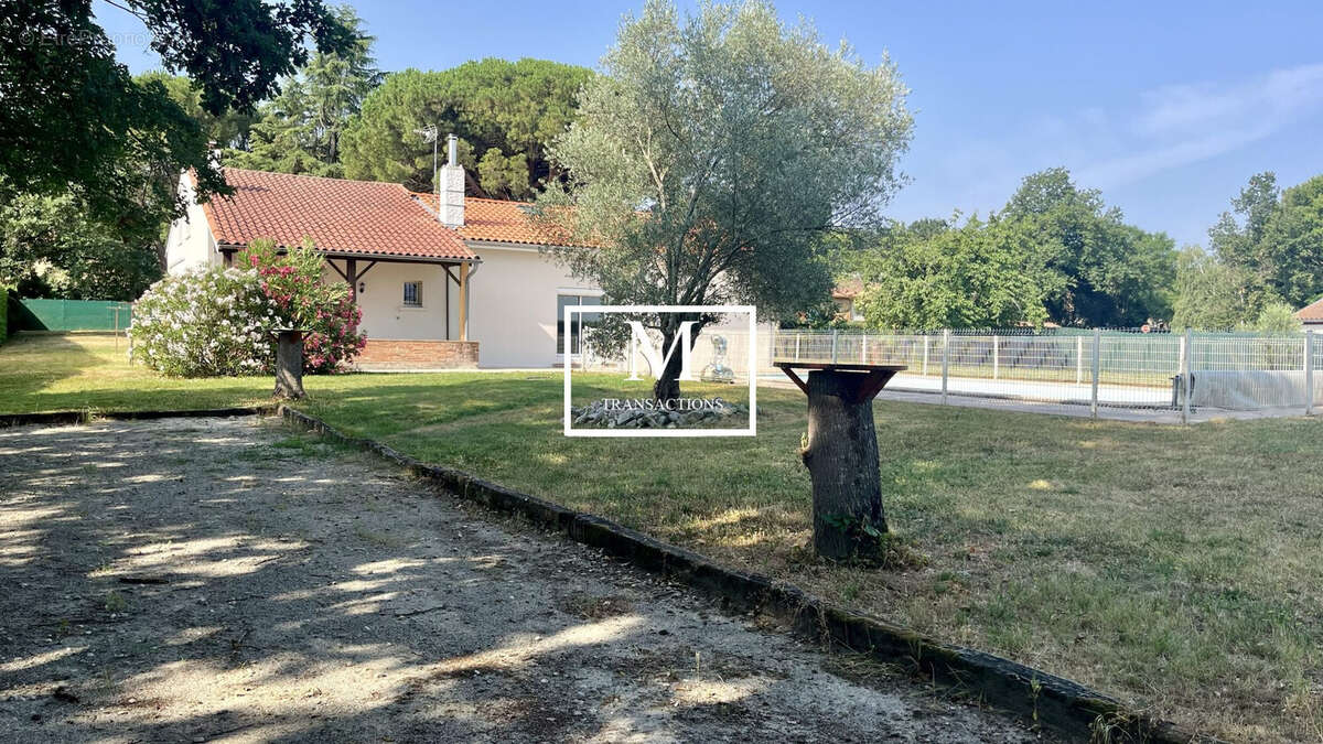 Parc avec terrain de pétanque côté Nord - Maison à SAINTE-FOY-D&#039;AIGREFEUILLE