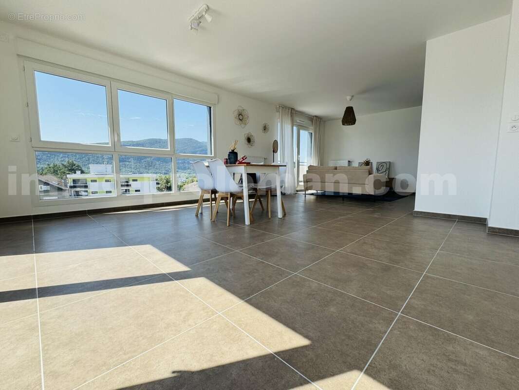 Appartement_T4_Ambilly_belle_superficie_prox_frontière_Suisse_tram_Ceva_direction_Genève_Secteur_calme_Verdoyant_Frontaliers_Cuisine_séjour - Appartement à AMBILLY