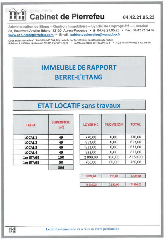 Appartement à BERRE-L&#039;ETANG