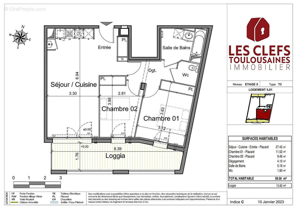 Appartement à TOULOUSE