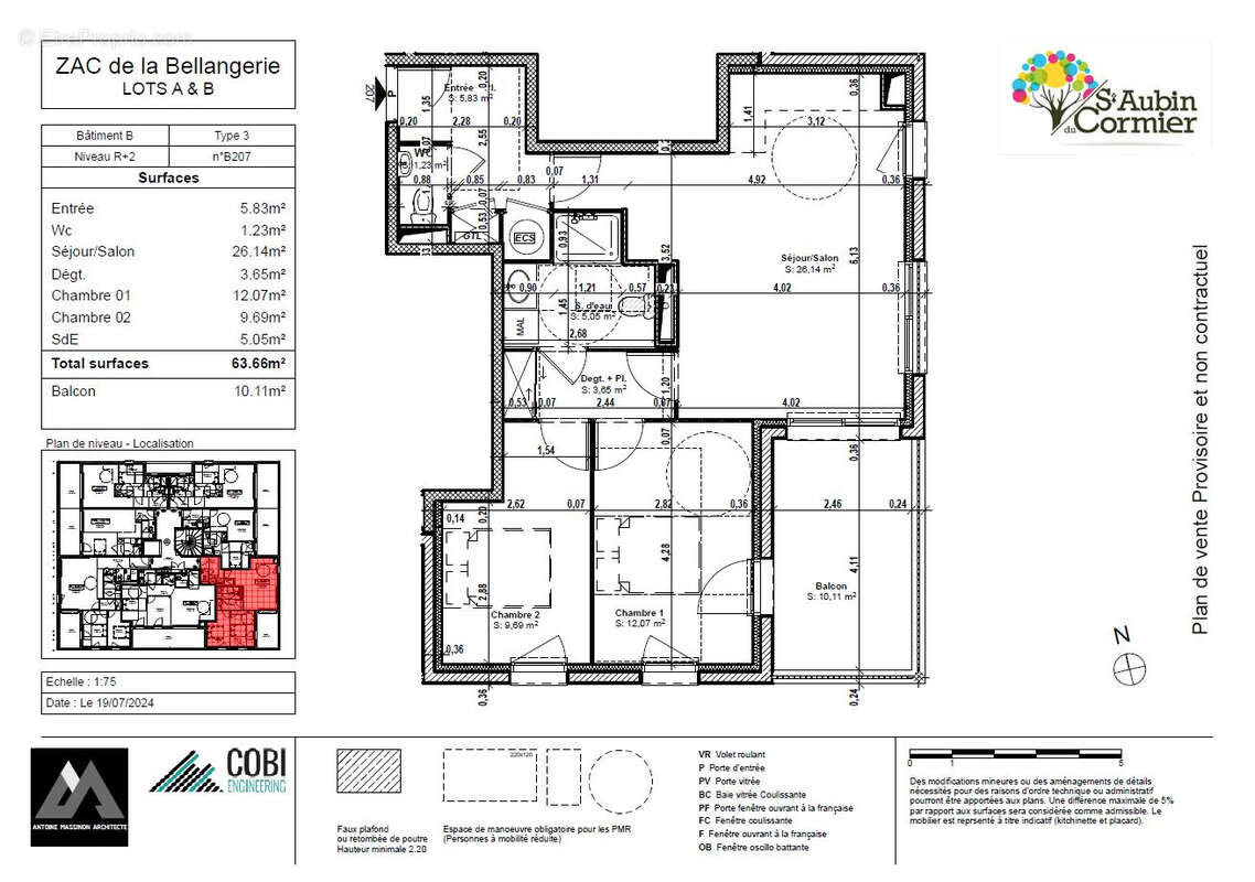 Appartement à SAINT-AUBIN-DU-CORMIER