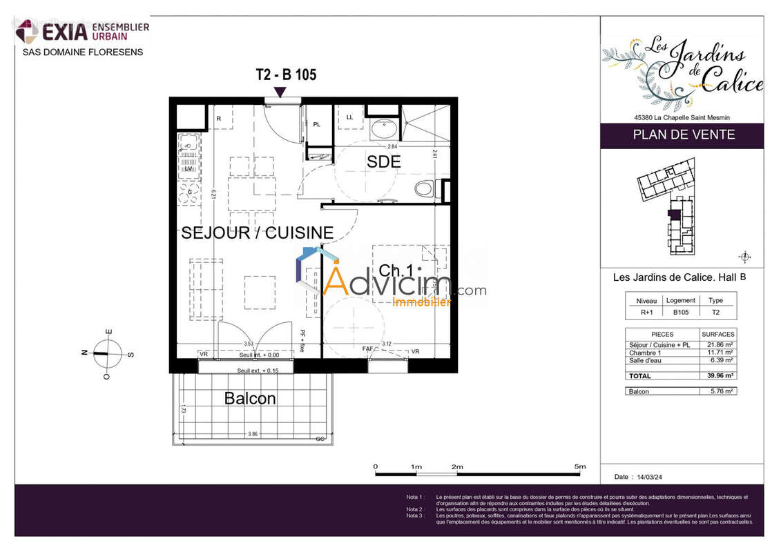 Appartement à LA CHAPELLE-SAINT-MESMIN