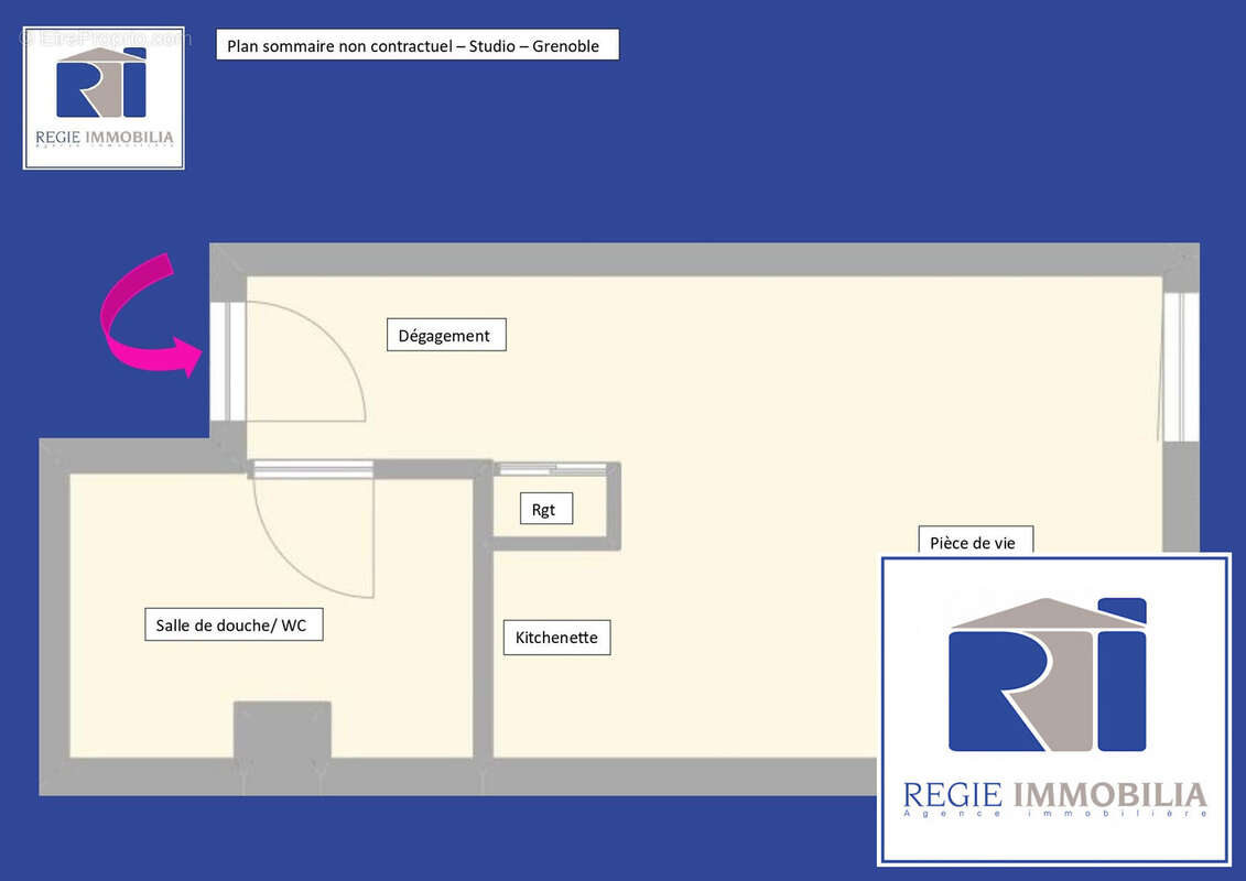 Plan sommaire non contractuel  - Appartement à GRENOBLE
