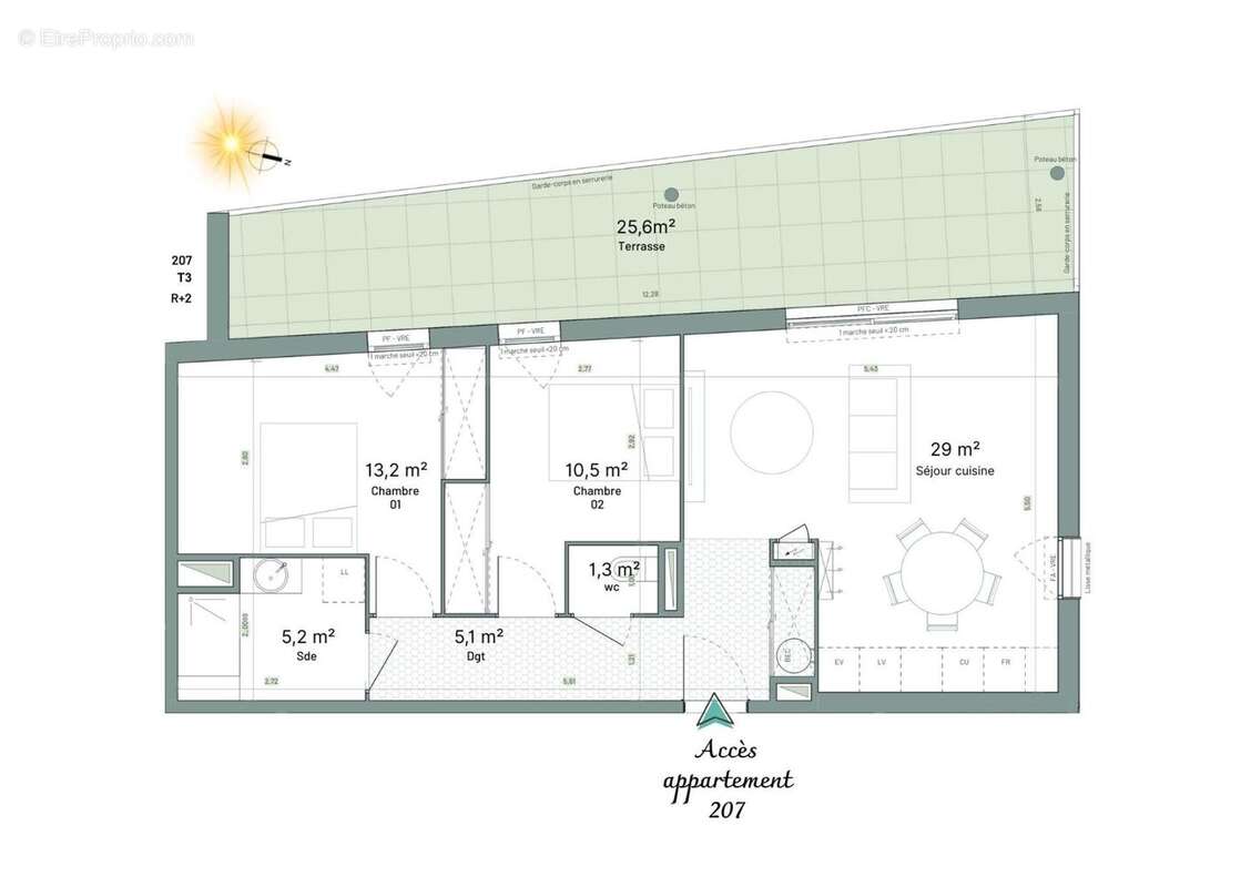 Photo 3 - Appartement à CLARENSAC