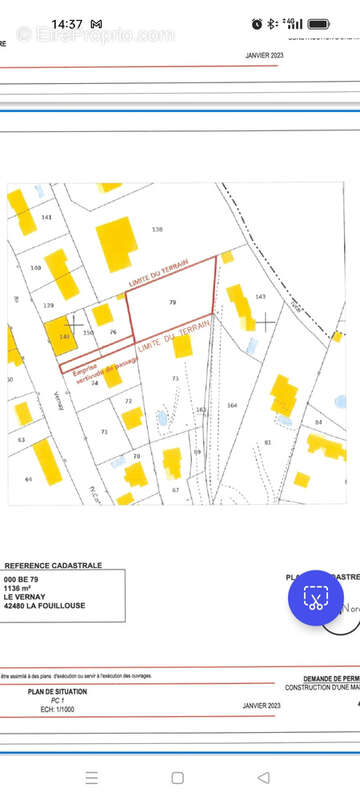 Terrain à LA FOUILLOUSE