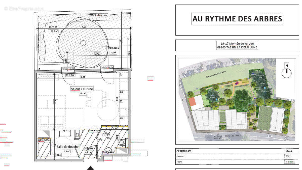 Appartement à TASSIN-LA-DEMI-LUNE