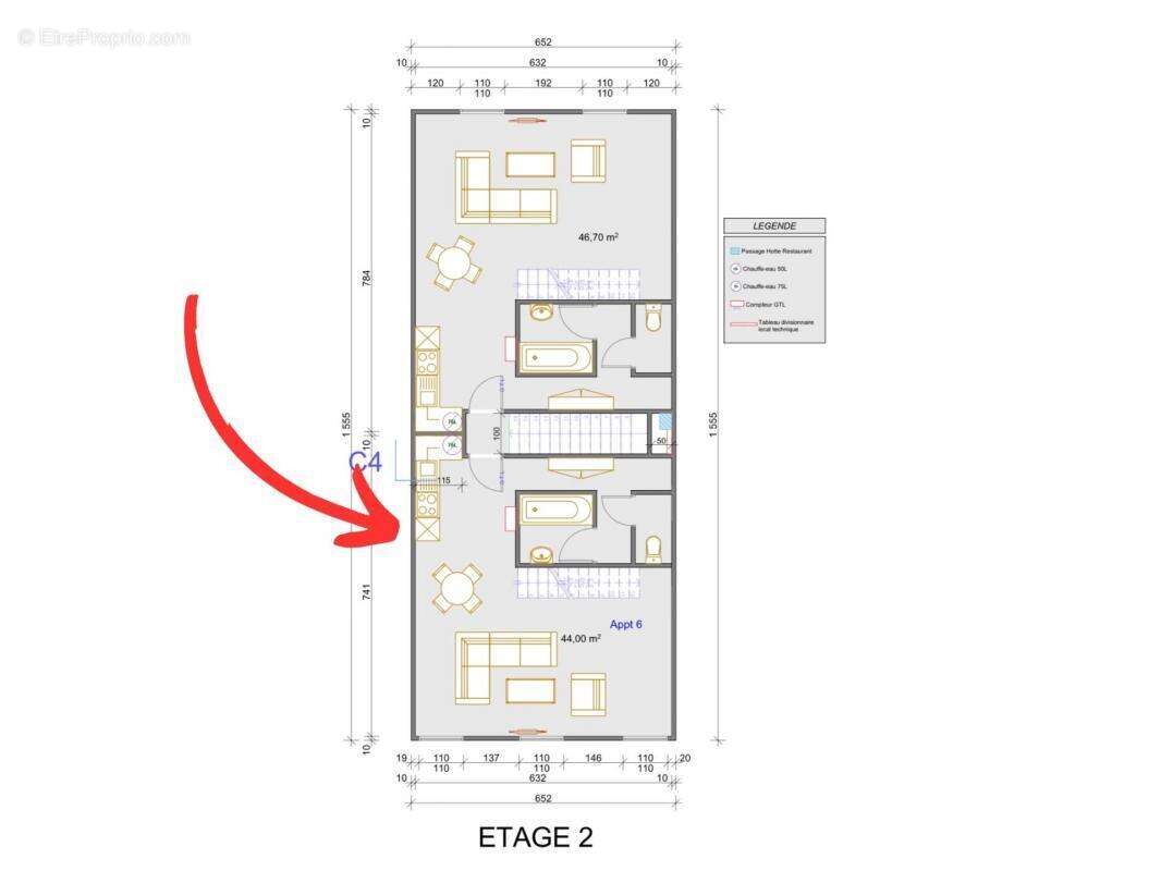 Appartement à SAINT-GENGOUX-LE-NATIONAL