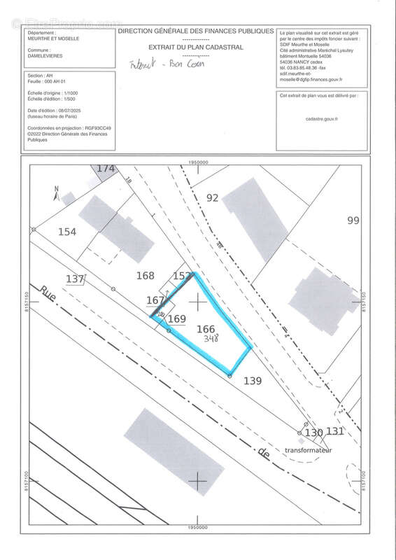 Terrain à DAMELEVIERES