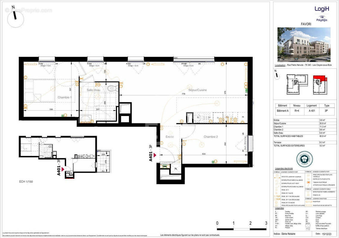 Appartement à LES CLAYES-SOUS-BOIS