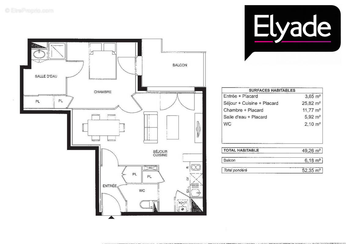 Appartement à VILLENAVE-D&#039;ORNON