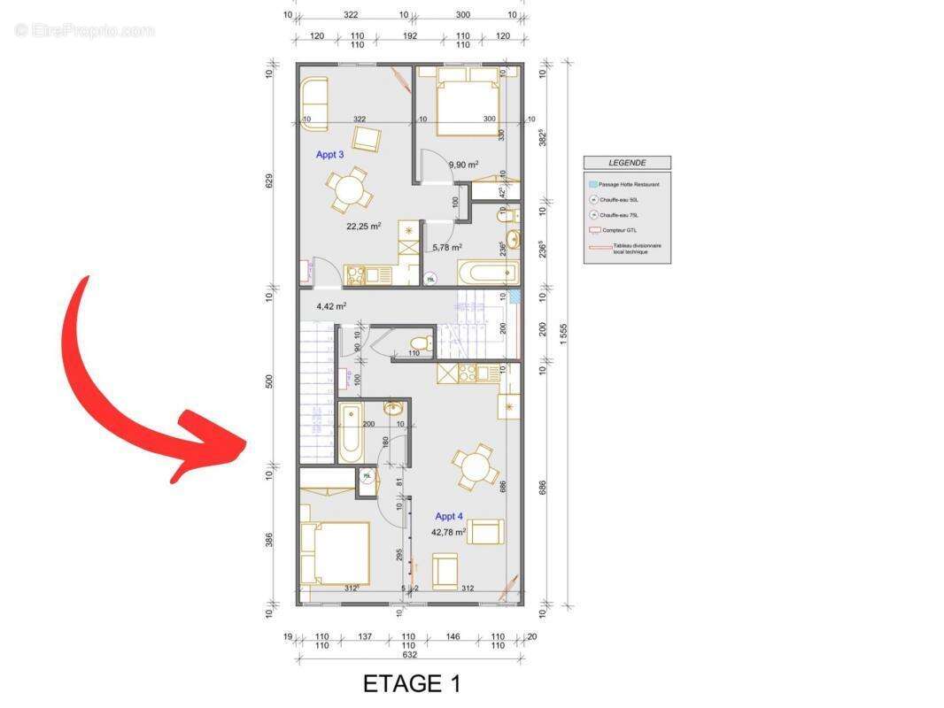 Appartement à SAINT-GENGOUX-LE-NATIONAL