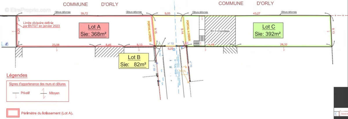 Terrain à VILLENEUVE-LE-ROI