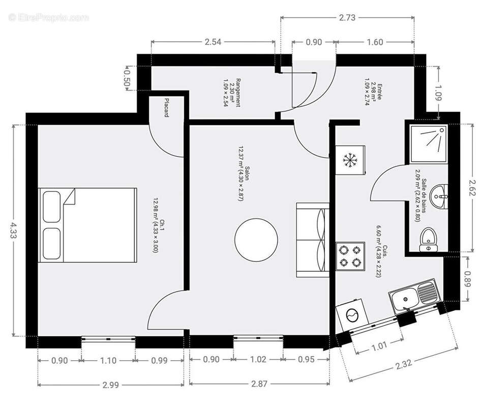 Appartement à PARIS-19E