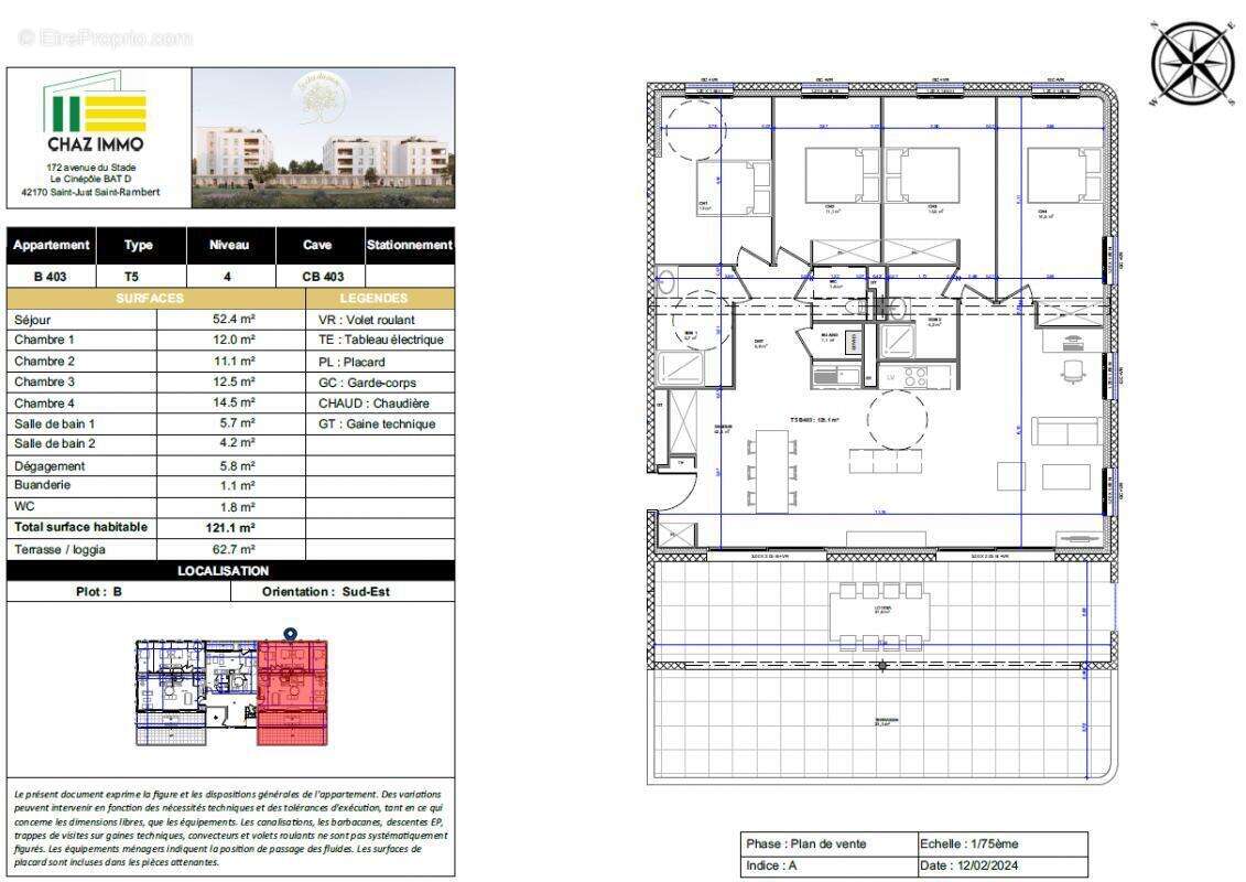 Appartement à LE COTEAU