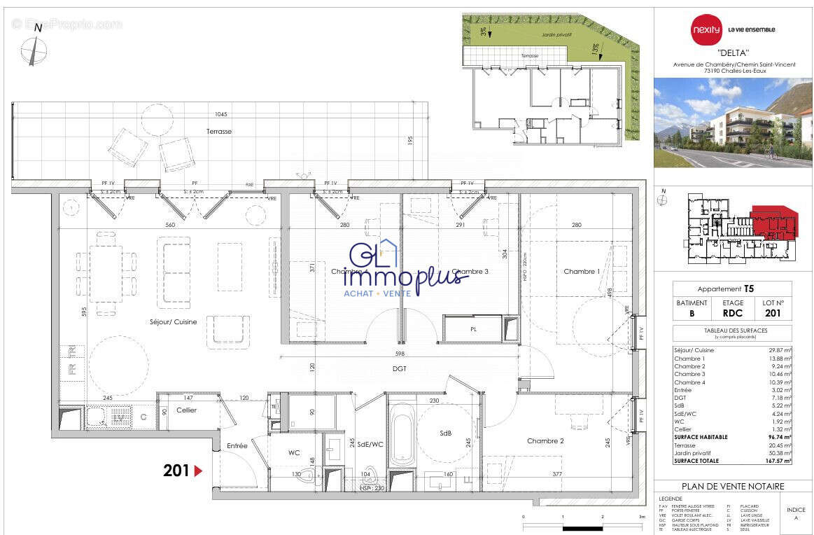 Appartement à CHALLES-LES-EAUX