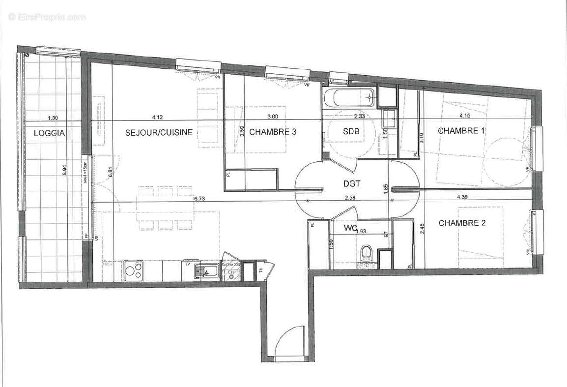 Appartement à BOURGOIN-JALLIEU