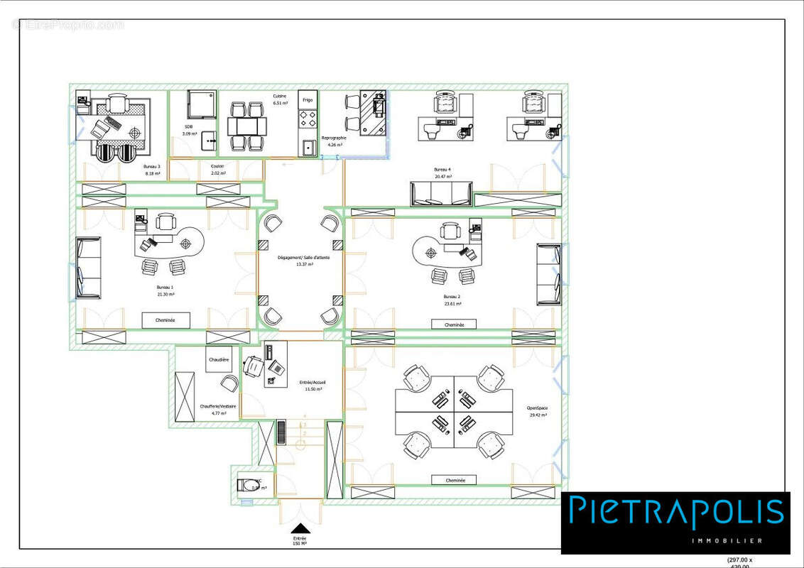 Projet d&#039;aménagement  - Commerce à LYON-6E