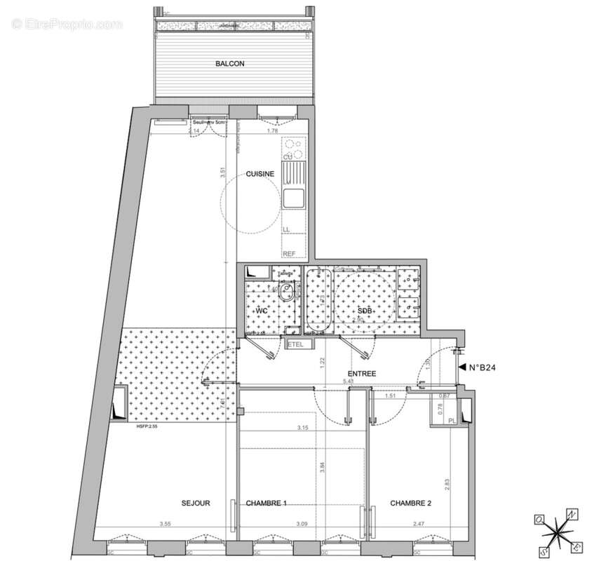 Appartement à PARIS-20E