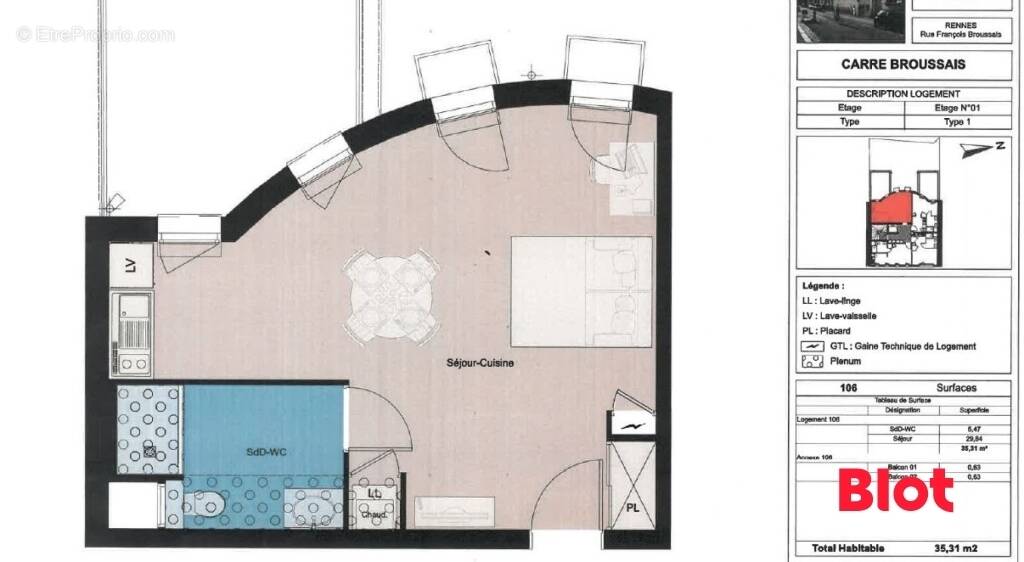 Appartement à RENNES