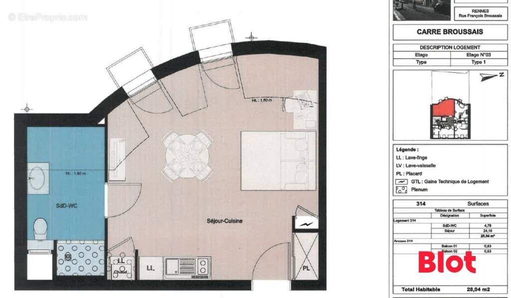 Appartement à RENNES