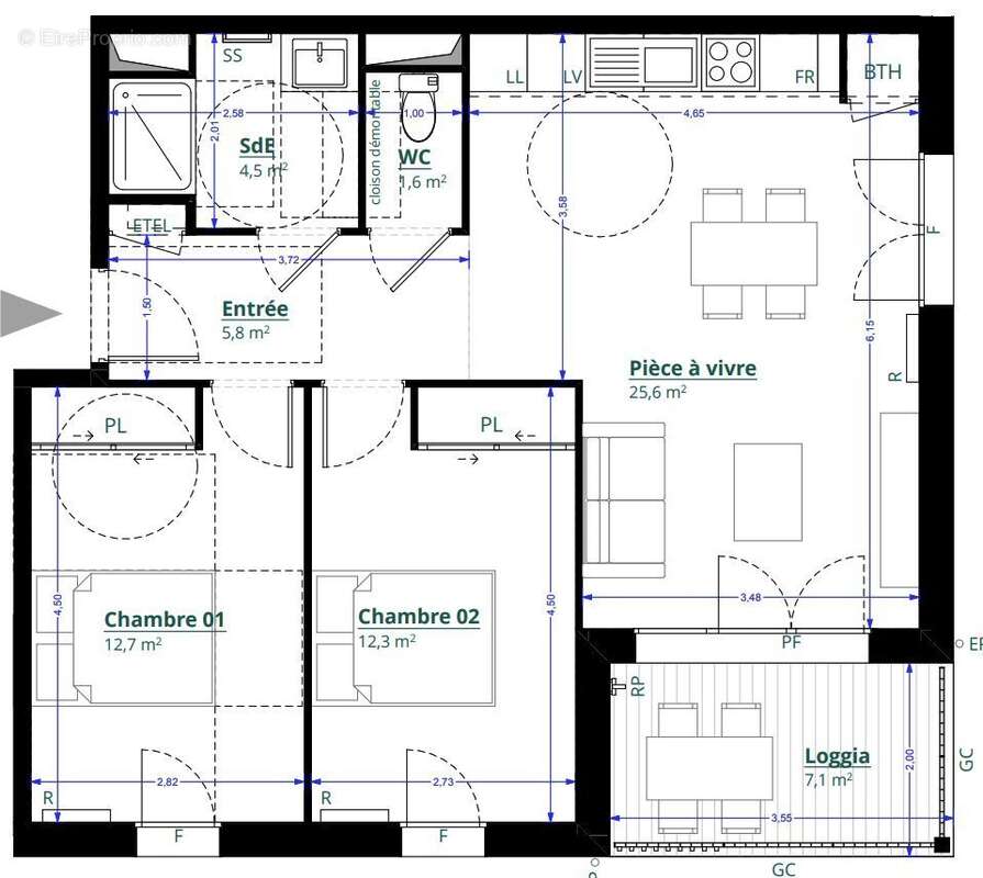 Appartement à LEOGNAN