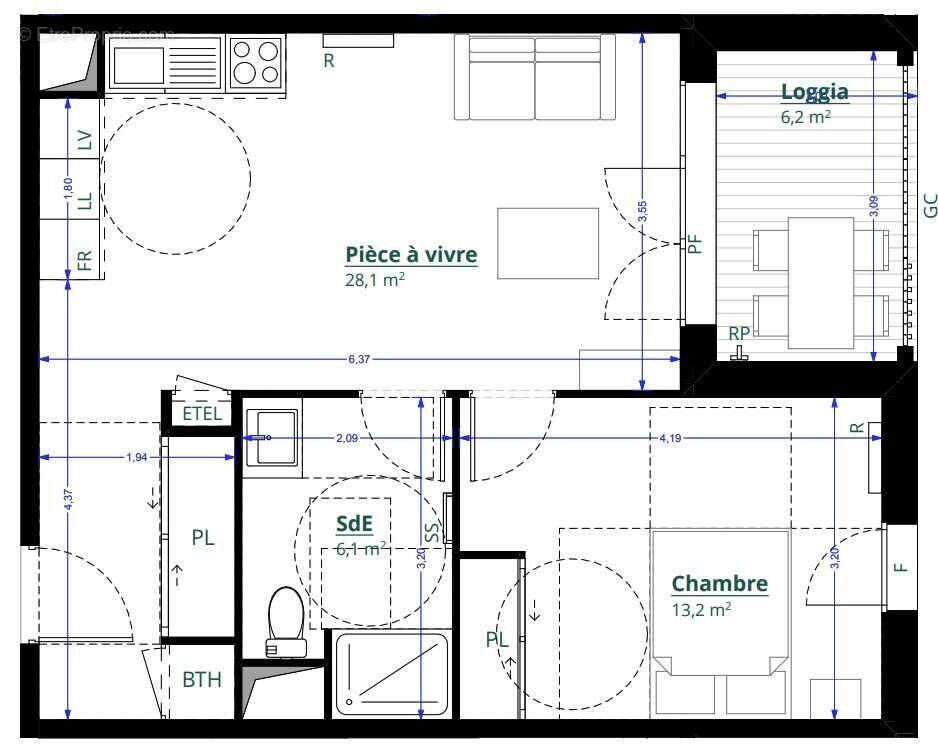 Appartement à LEOGNAN