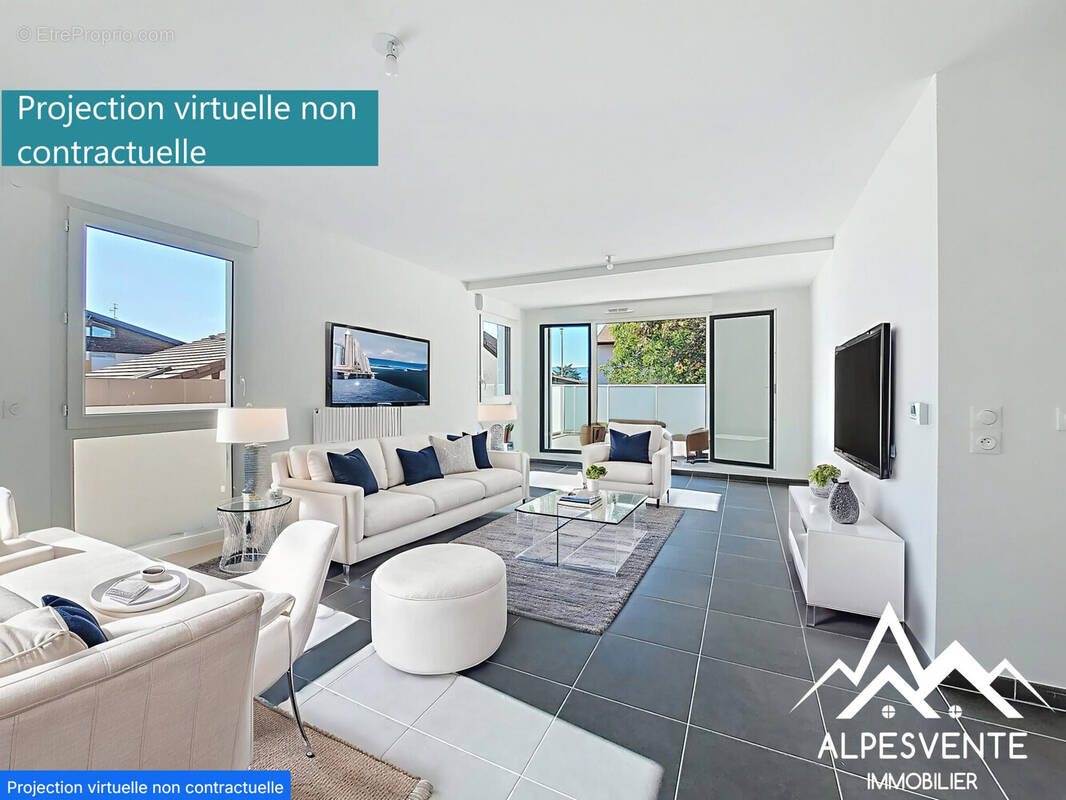 vente-appartement-3ch-terrasse-parkings-sciez-alpesvente - Appartement à SCIEZ