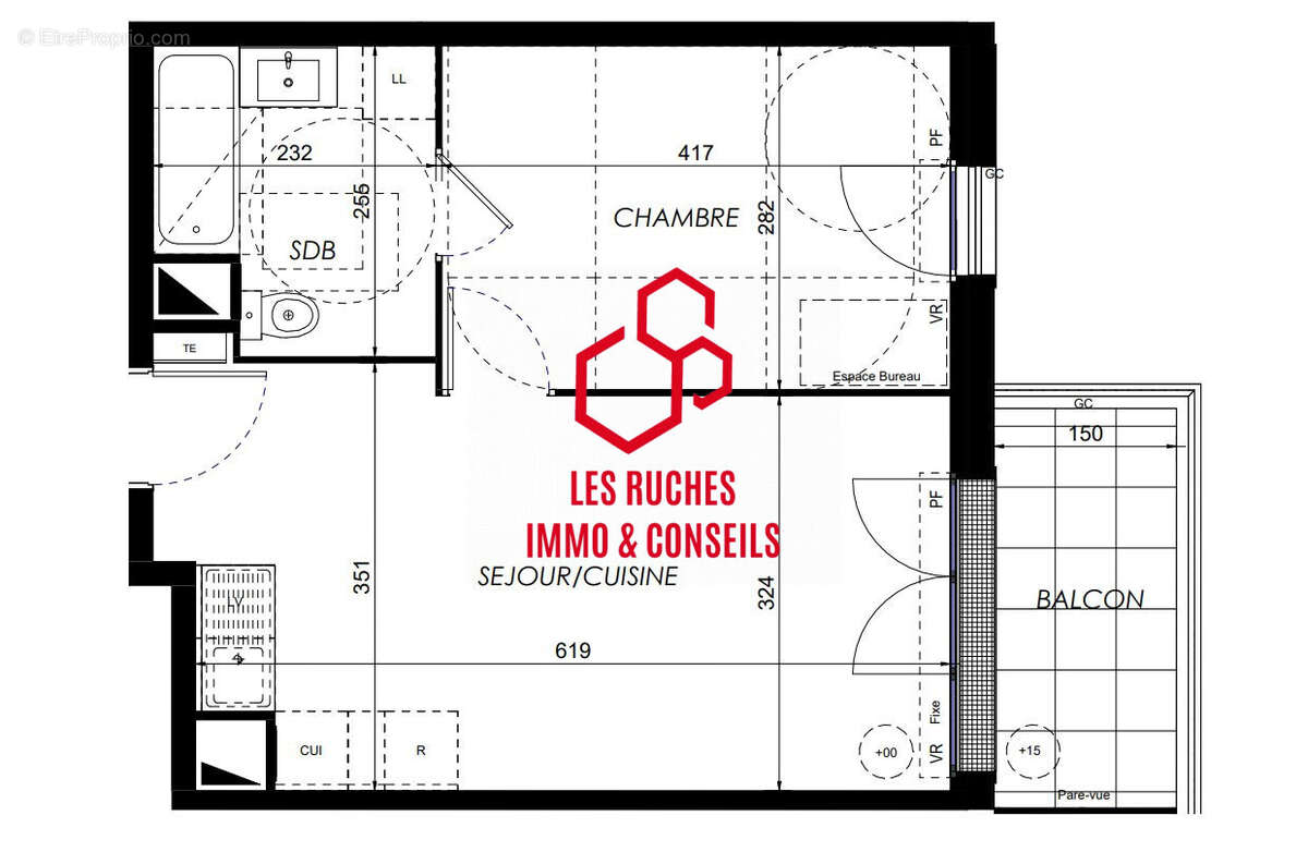 Appartement à JOUY-LE-MOUTIER