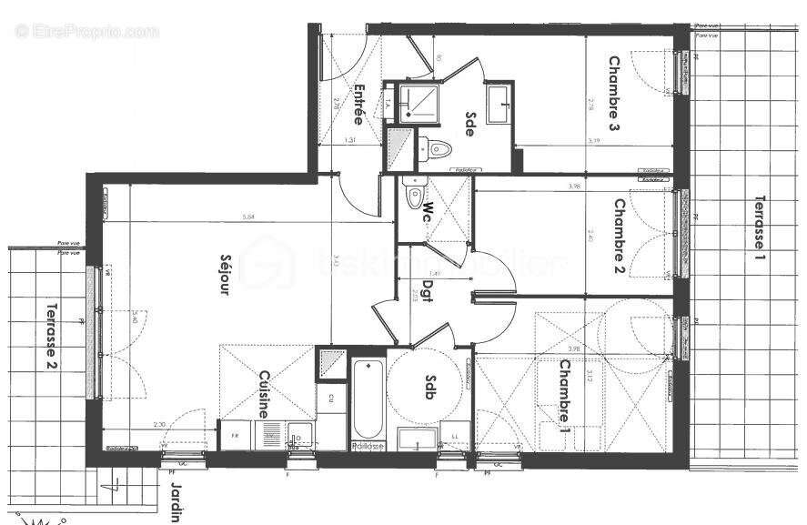 Appartement à BOUSSY-SAINT-ANTOINE