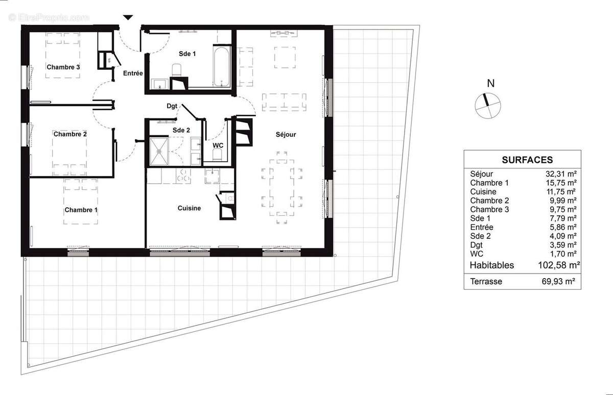 Appartement à GRADIGNAN