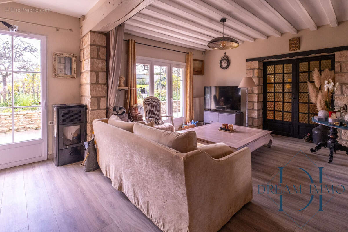 Salon spacieux et lumineux. - Maison à PANILLEUSE