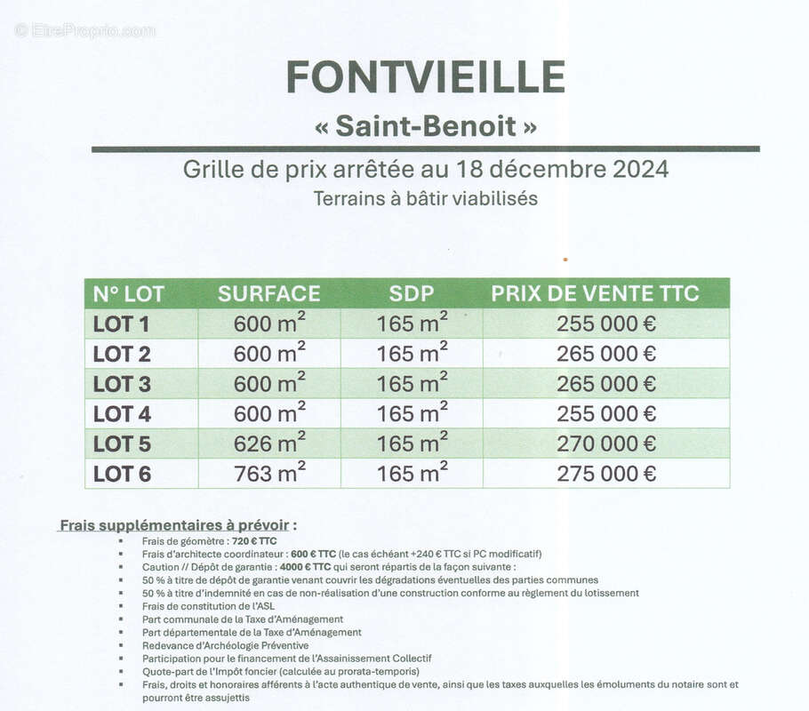 Terrain à FONTVIEILLE