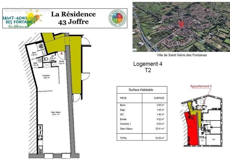 Appartement à SAINT-GENIS-DES-FONTAINES