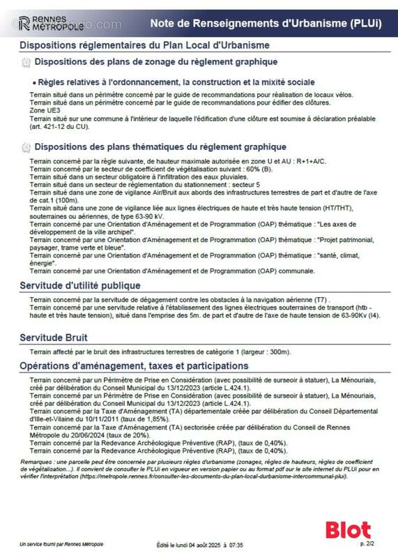 Terrain à CESSON-SEVIGNE