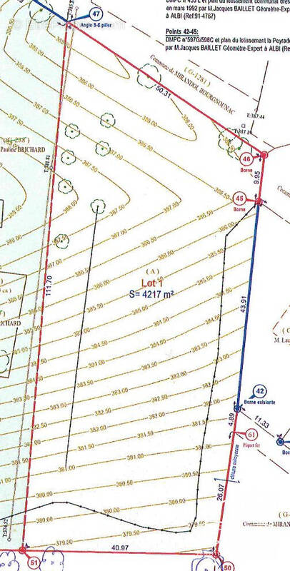 Terrain à MIRANDOL-BOURGNOUNAC