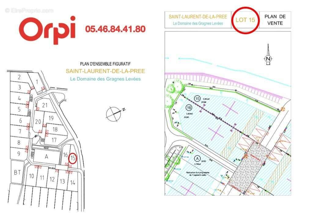 Terrain à SAINT-LAURENT-DE-LA-PREE