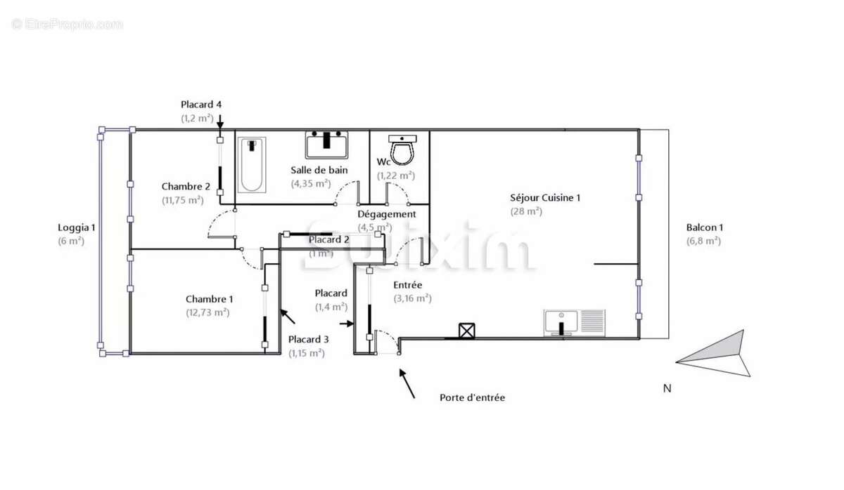 Appartement à MARSEILLE-3E