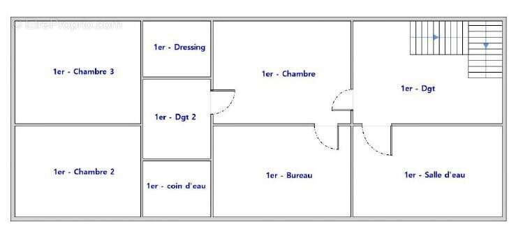 Plan étage - Maison à NOIRMOUTIER-EN-L&#039;ILE