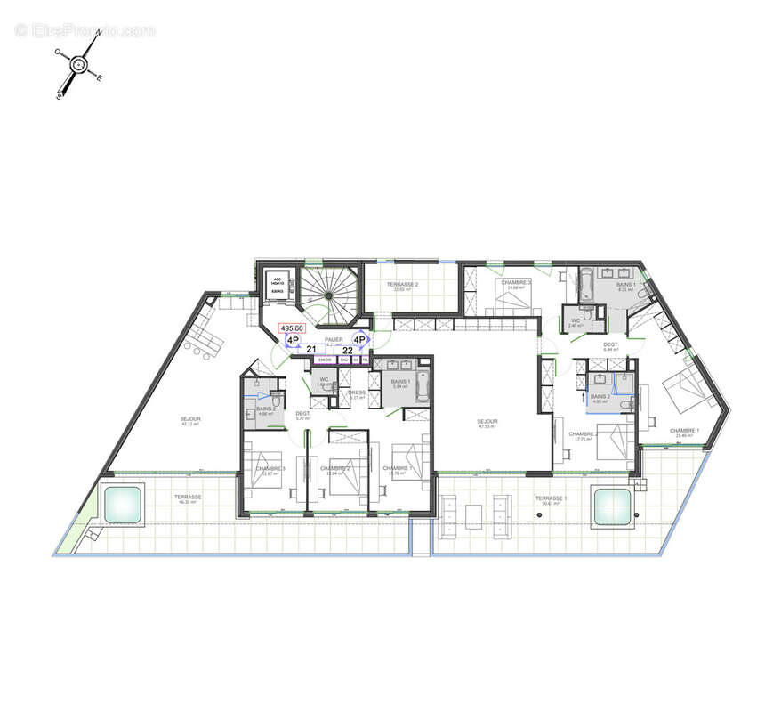 Appartement à LA TURBIE