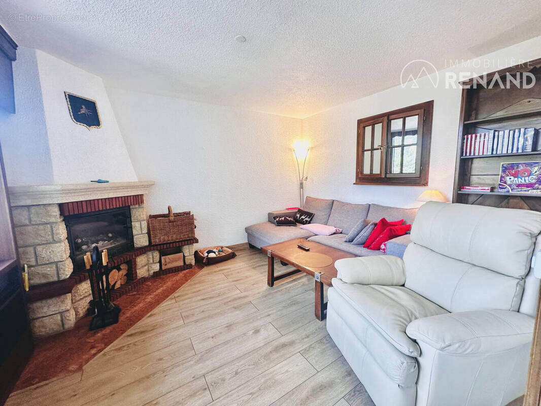 salon avec insert  - Appartement à CLUSES