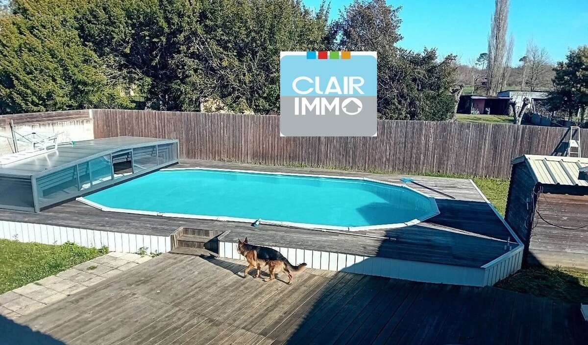 piscine-atelier-3 chambres bureau-terrain-captieux-panneaux - Maison à CAPTIEUX