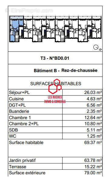 Appartement à BUSSY-SAINT-GEORGES