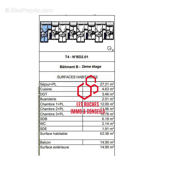 Appartement à BUSSY-SAINT-GEORGES