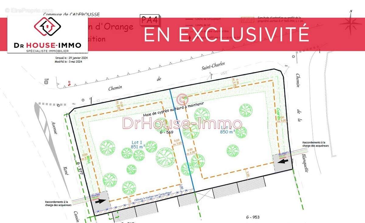 Terrain à CADEROUSSE