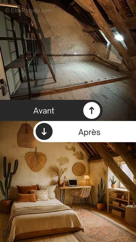 Grenier a aménager au meme niveau que les 3 autres chambress - Maison à OLIVET