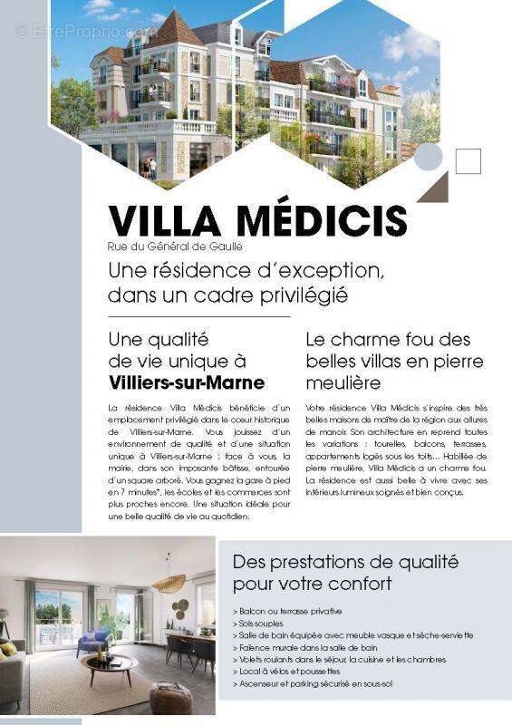 Appartement à VILLIERS-SUR-MARNE