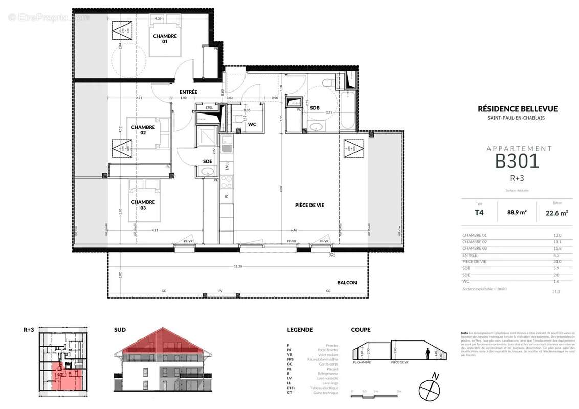 Appartement à SAINT-PAUL-EN-CHABLAIS