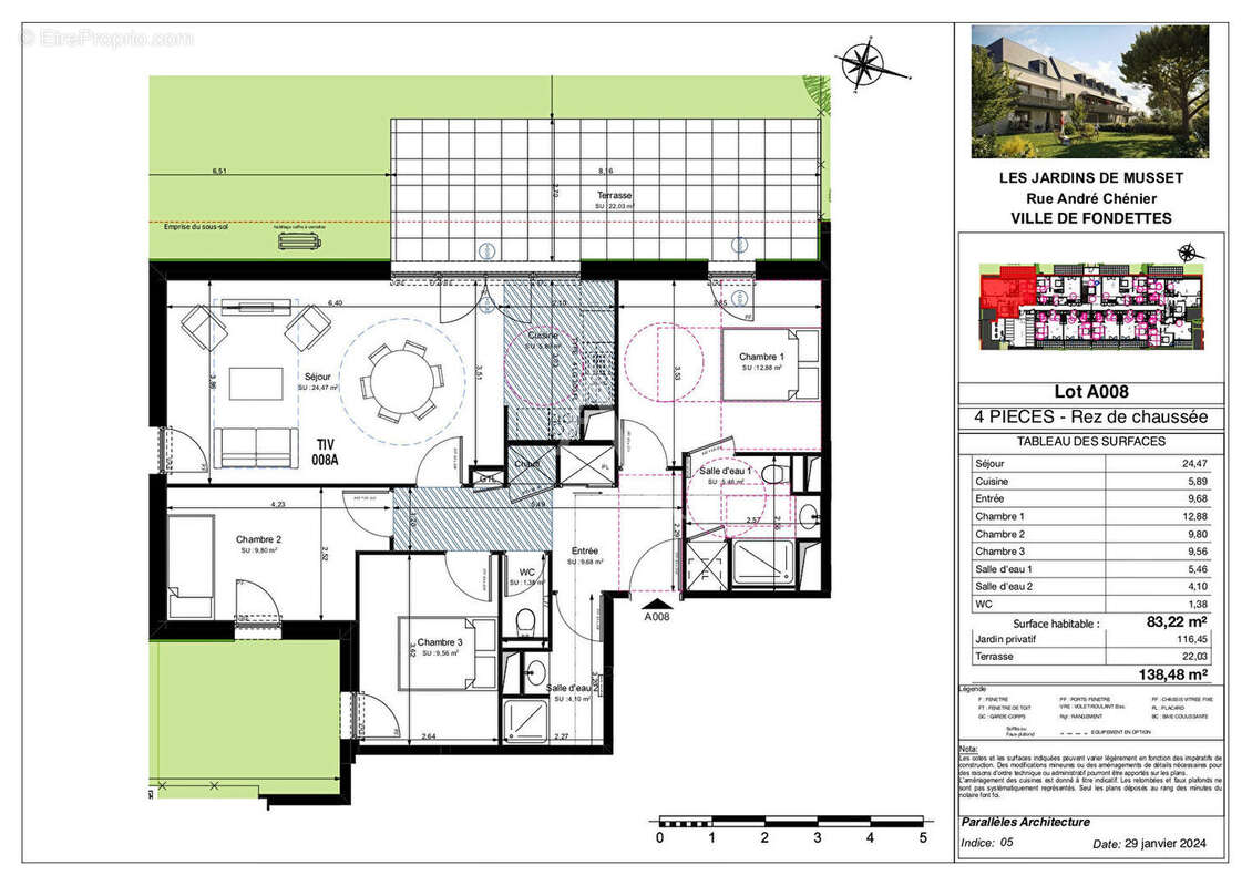 Appartement à FONDETTES