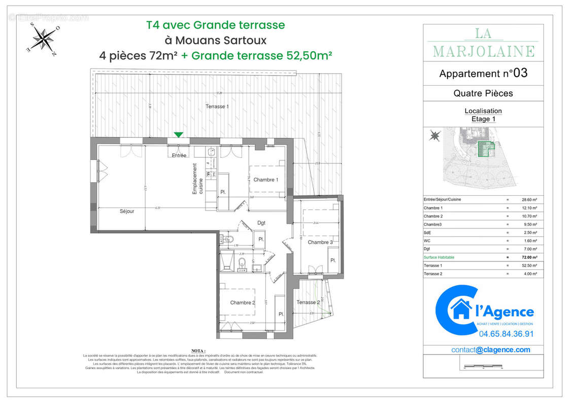 Appartement à MOUANS-SARTOUX